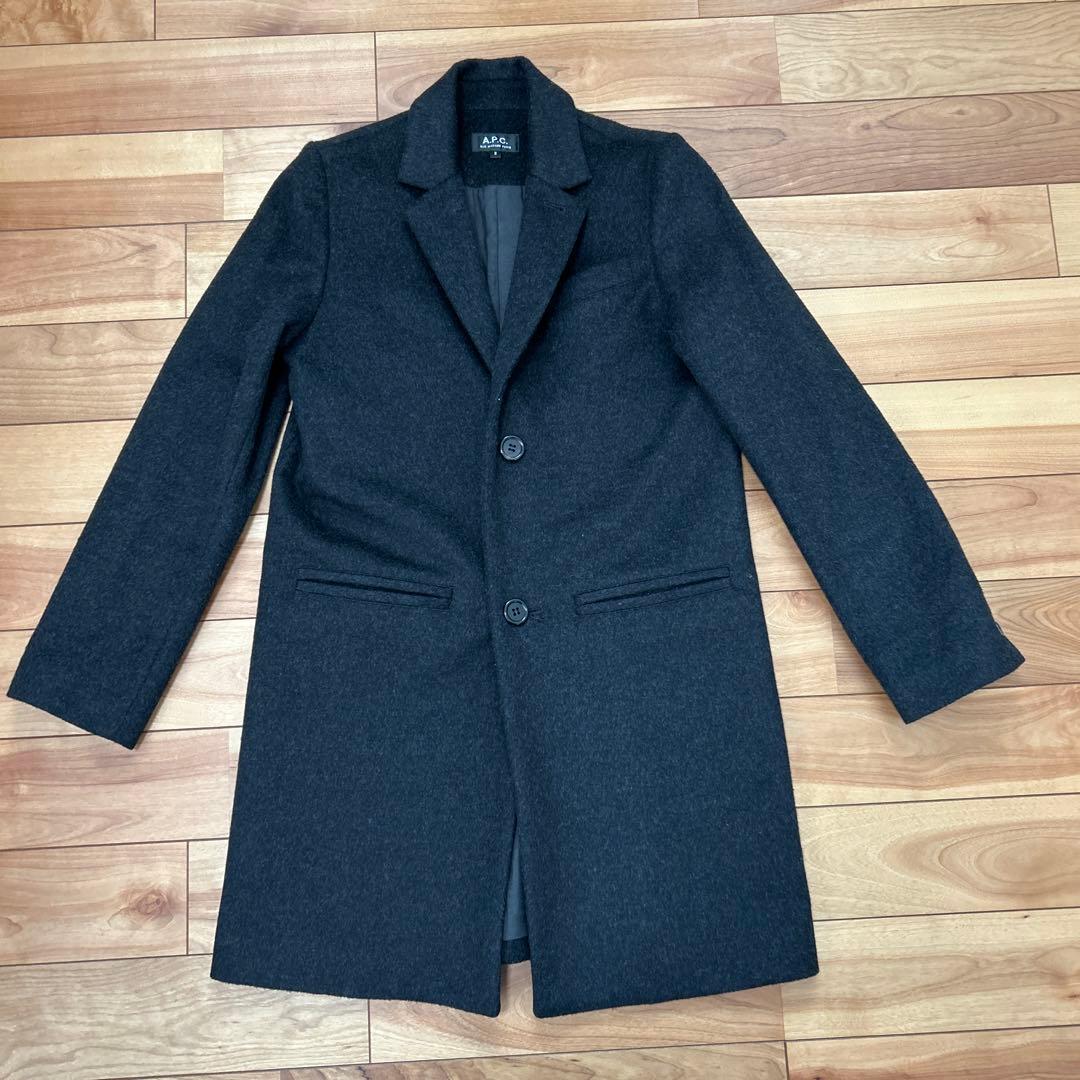 A.P.C. チェスターコート ダークグレー S