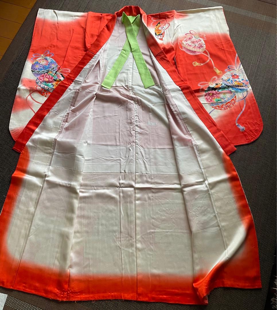 七五三　着物　長襦袢　袋帯　7才　女の子　クリーニング済み