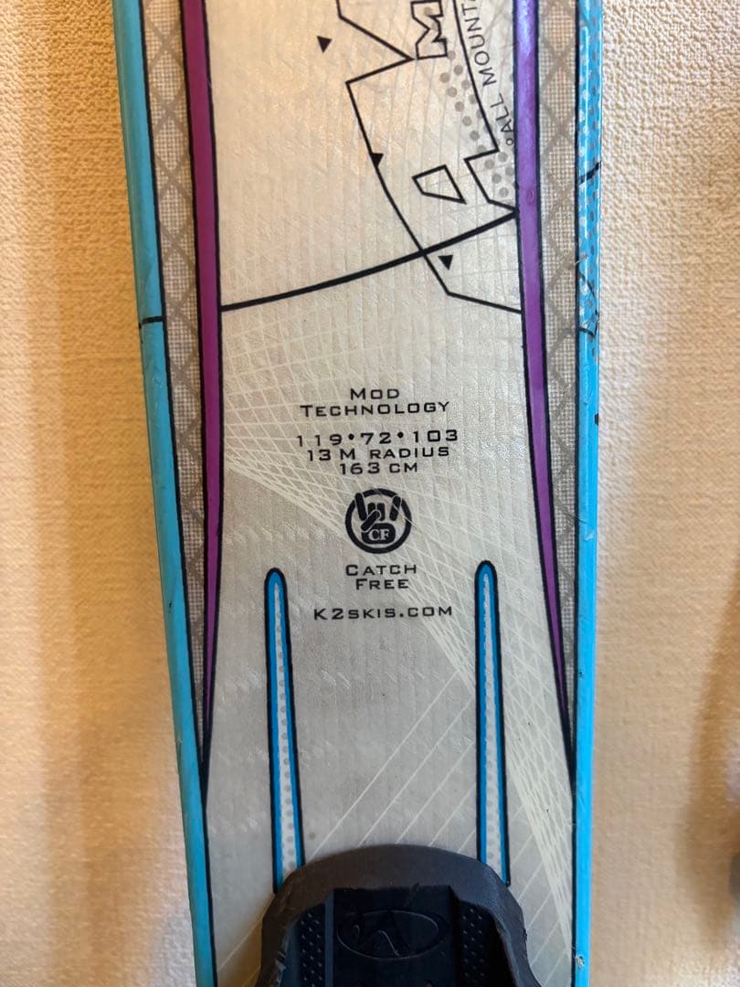 K2 163㎝ スキー板とストックセット