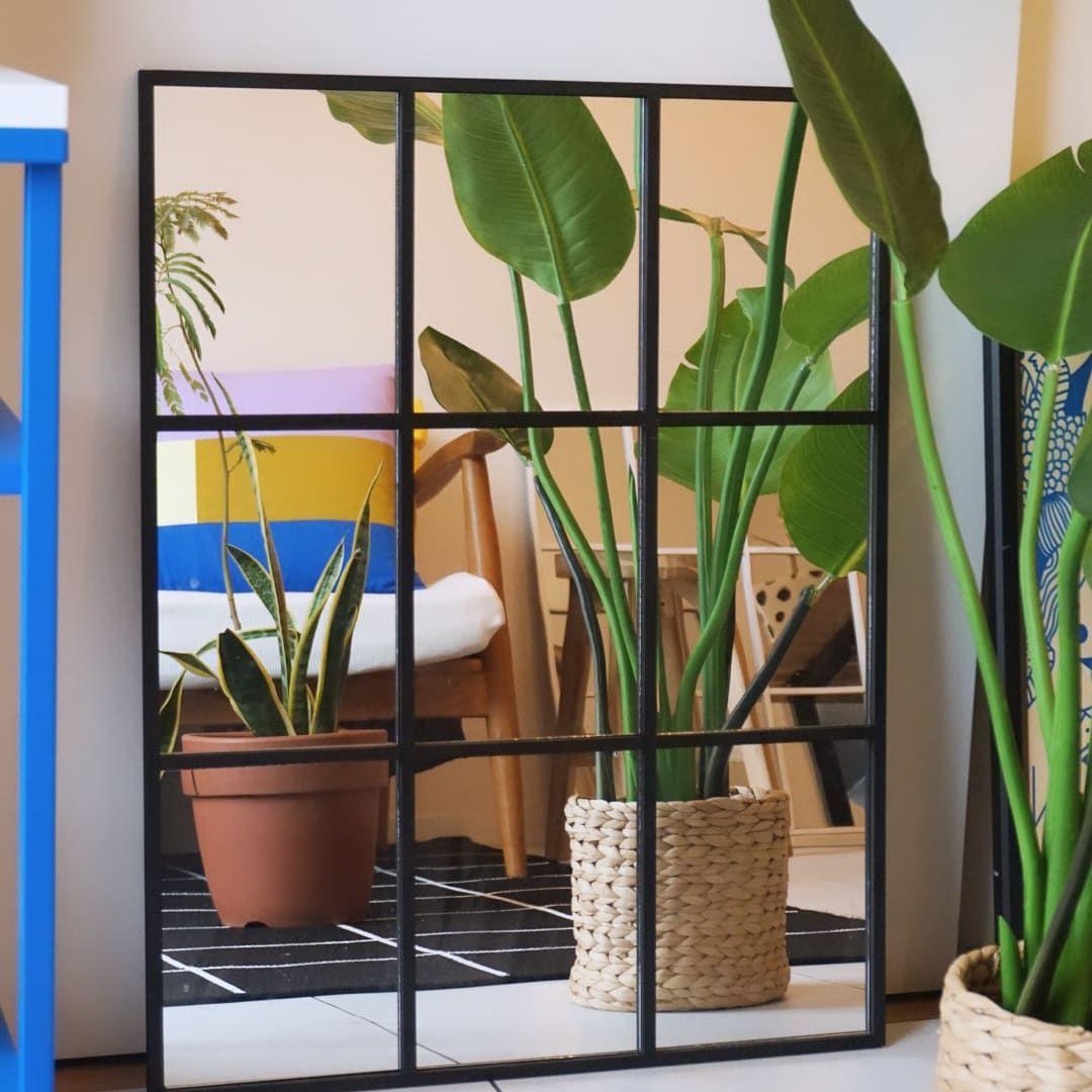 大型ミラー　姿見　格子　海外風