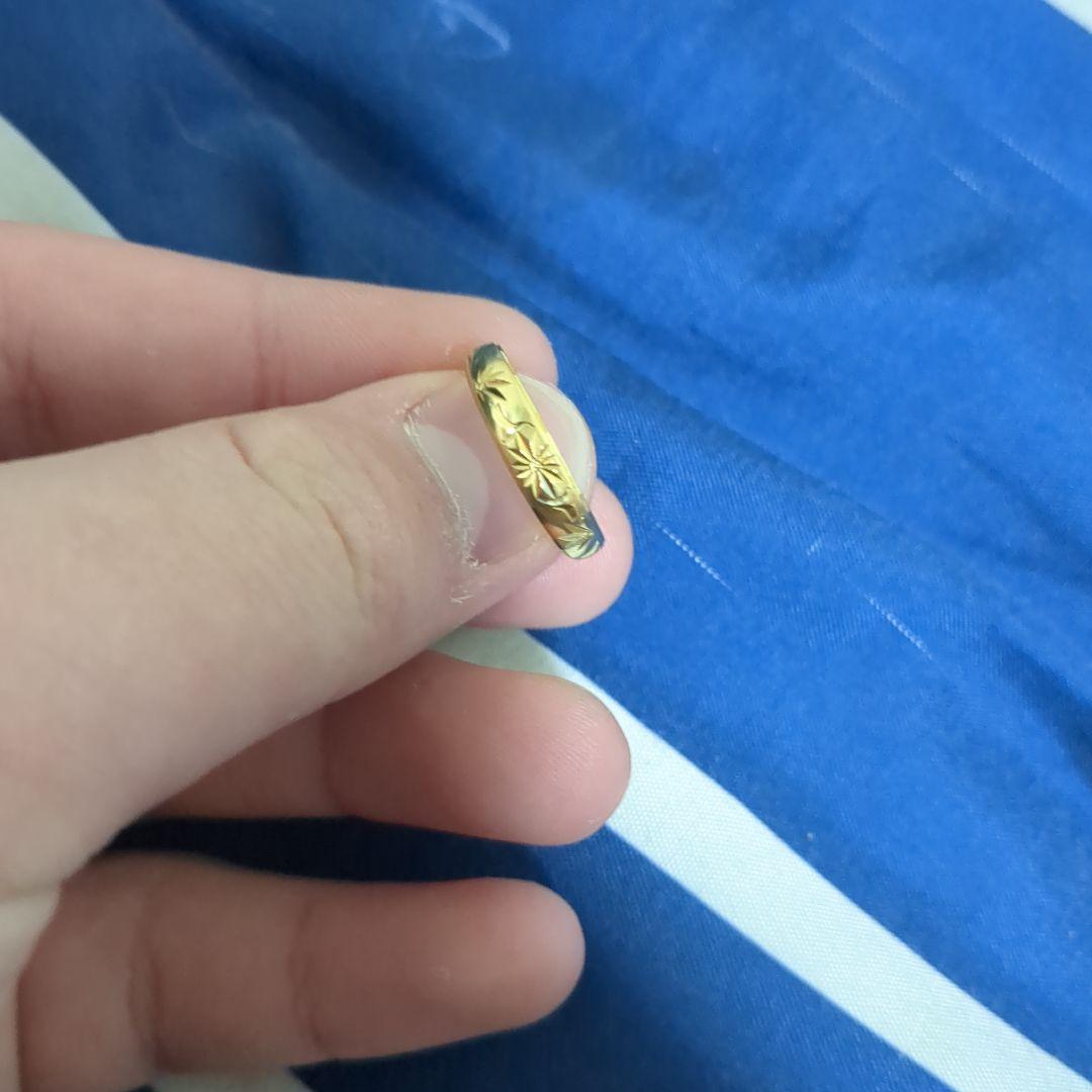 2点セット K18指輪 シルバー指輪