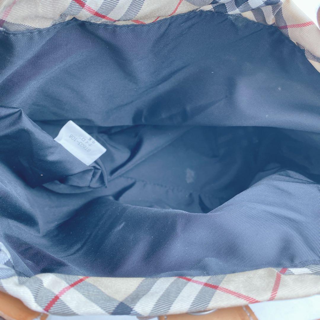 希少 BURBERRYブルーレーベル クリアトートバッグ ノバチェック ベージュ