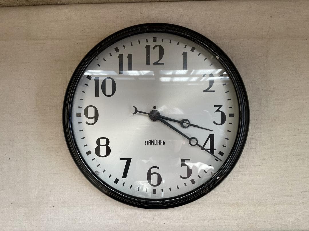 VINTAGE STANDARD製 スクールクロック/壁掛け時計/ヴィンテージ