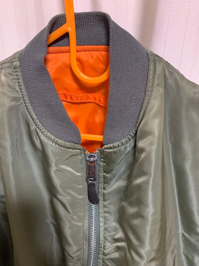 ALPHA. MA1. 90s. MADE. IN. USA カーキーMサイズ