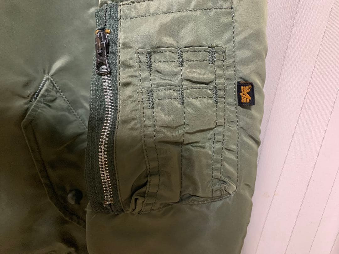 ALPHA. MA1. 90s. MADE. IN. USA カーキーMサイズ