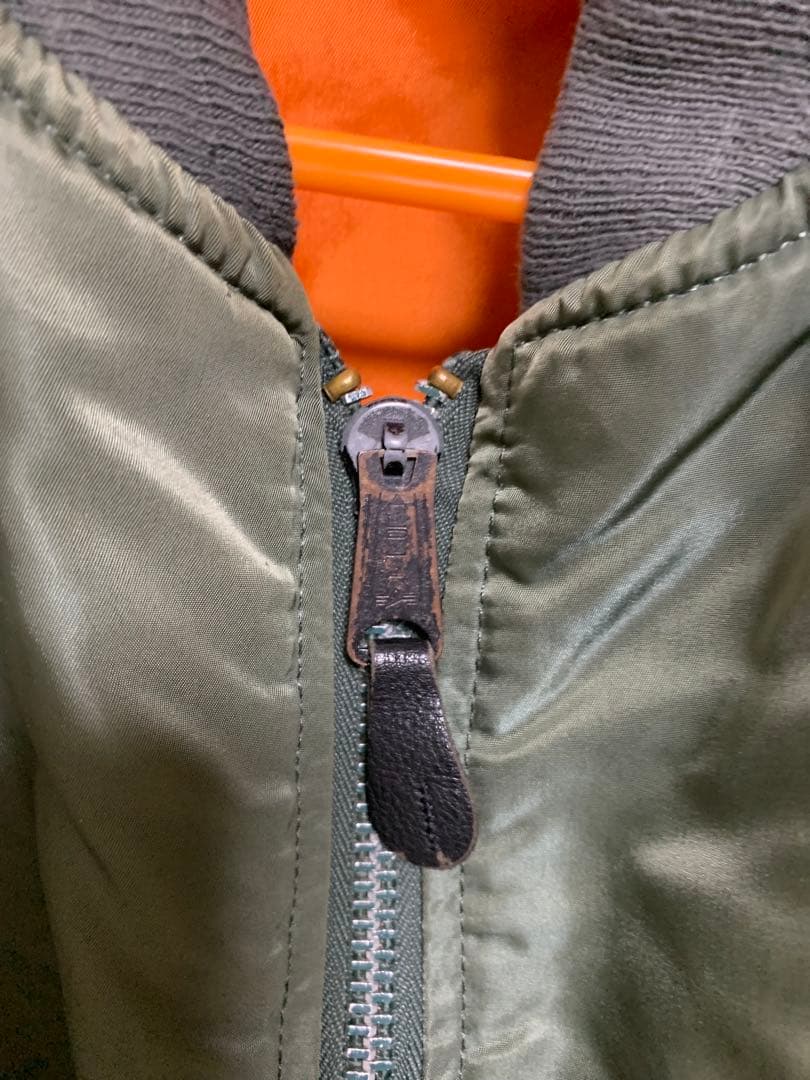 ALPHA. MA1. 90s. MADE. IN. USA カーキーMサイズ