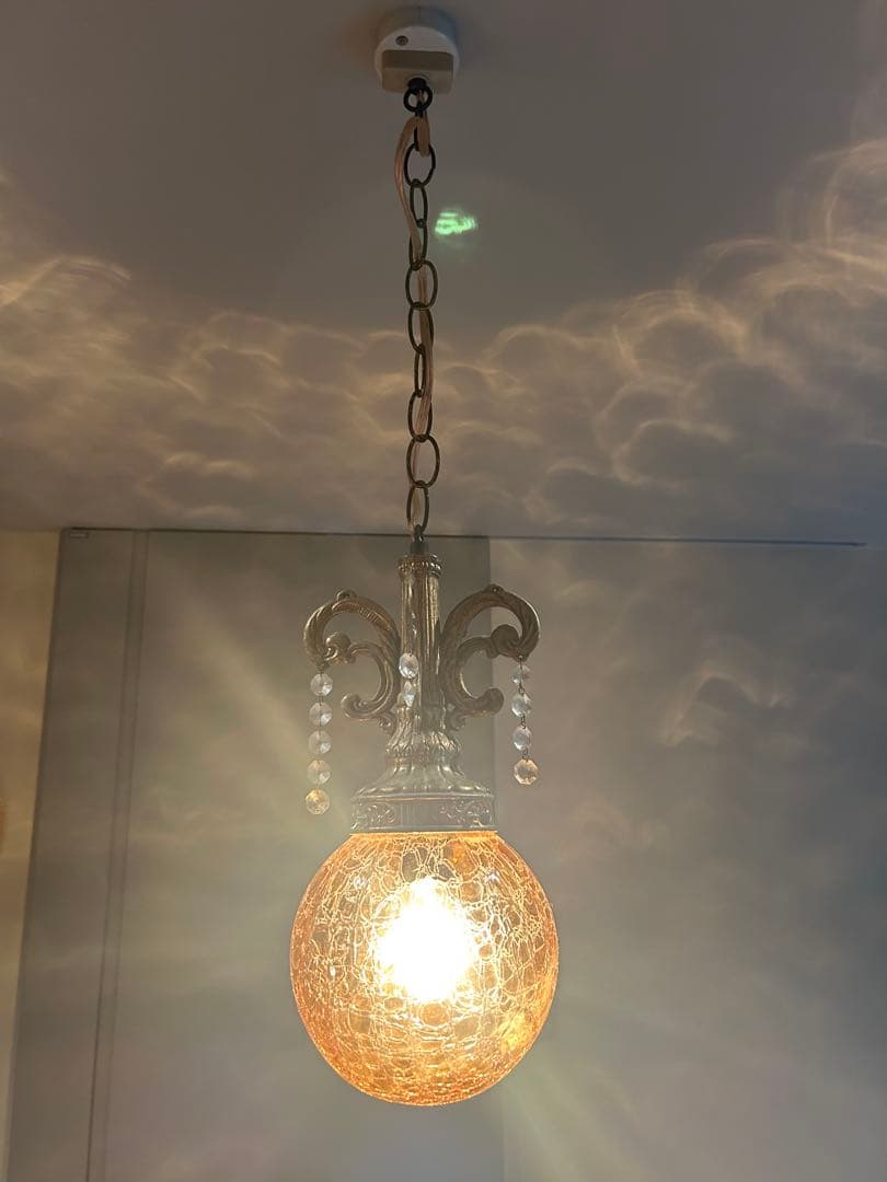 シャンデリアランプ オレンジ