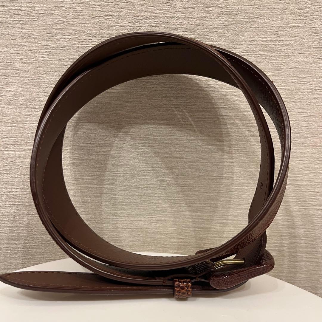 Anderson's リアルリザードレザー ラップバックル ベルト