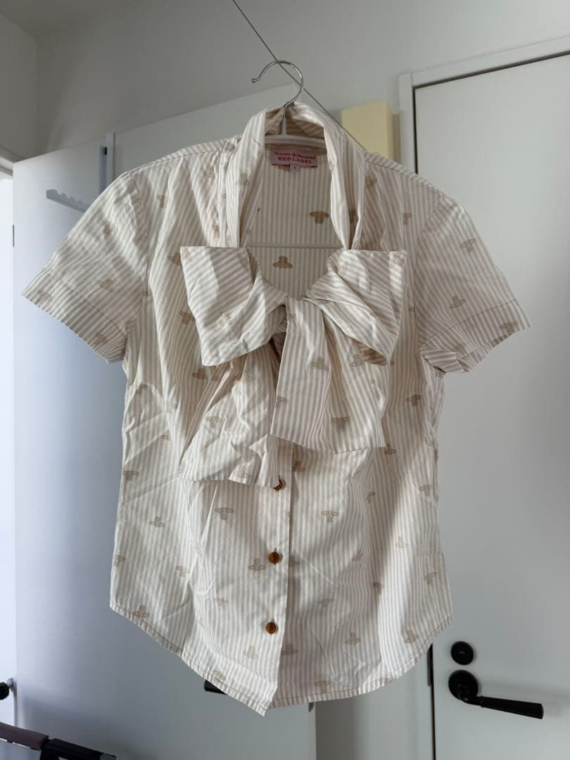 Vivienne Westeood redlabel リボン　ストライプシャツ