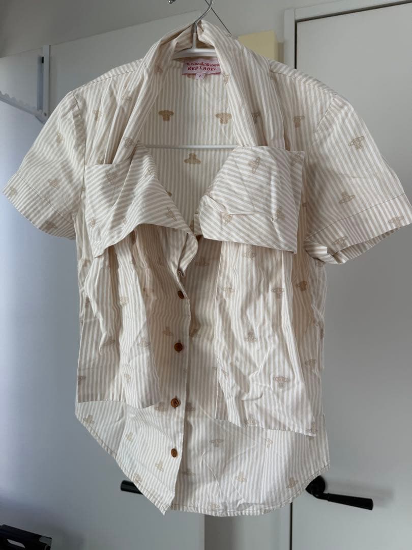 Vivienne Westeood redlabel リボン　ストライプシャツ