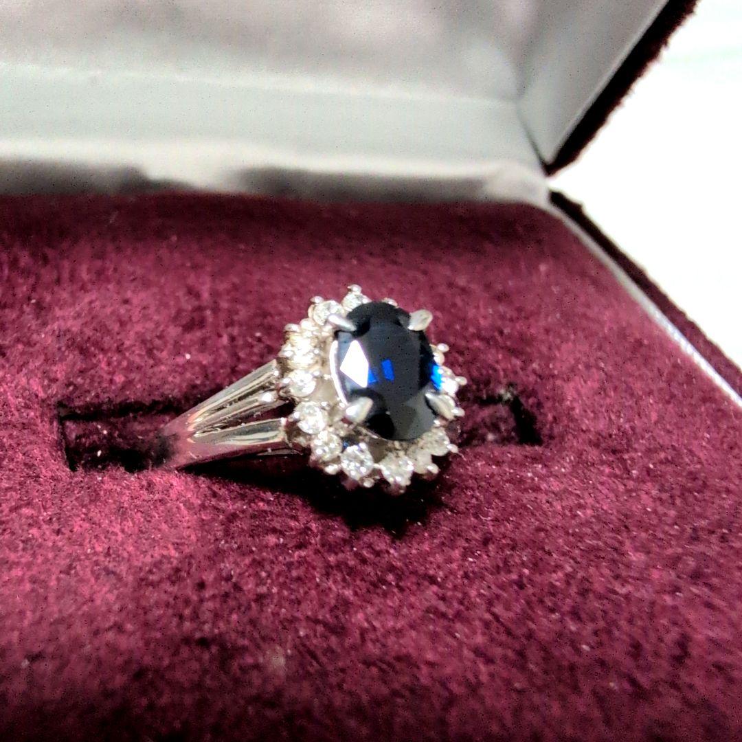 サファイア 指輪 camellia ダイヤ