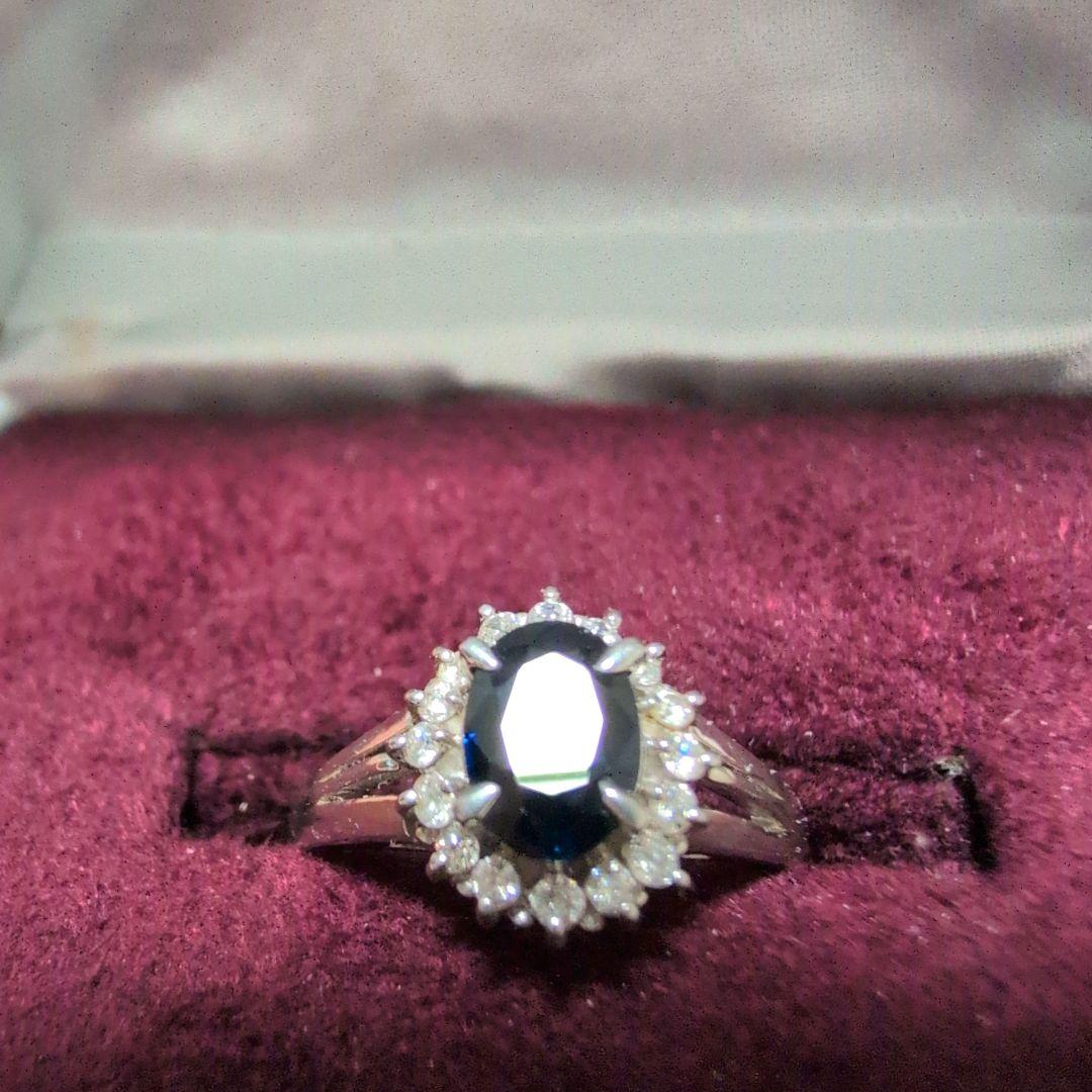 サファイア 指輪 camellia ダイヤ