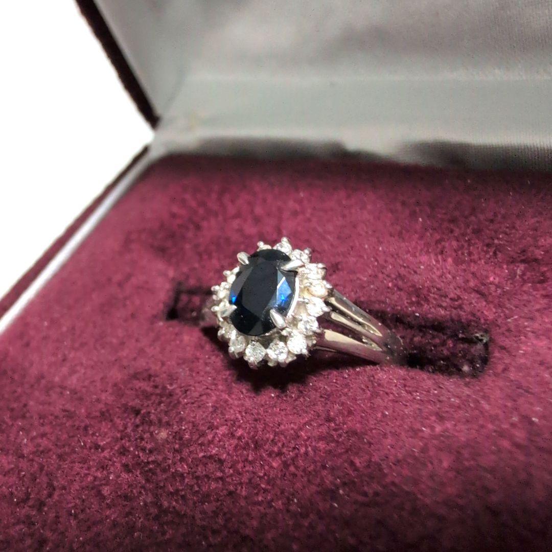 サファイア 指輪 camellia ダイヤ