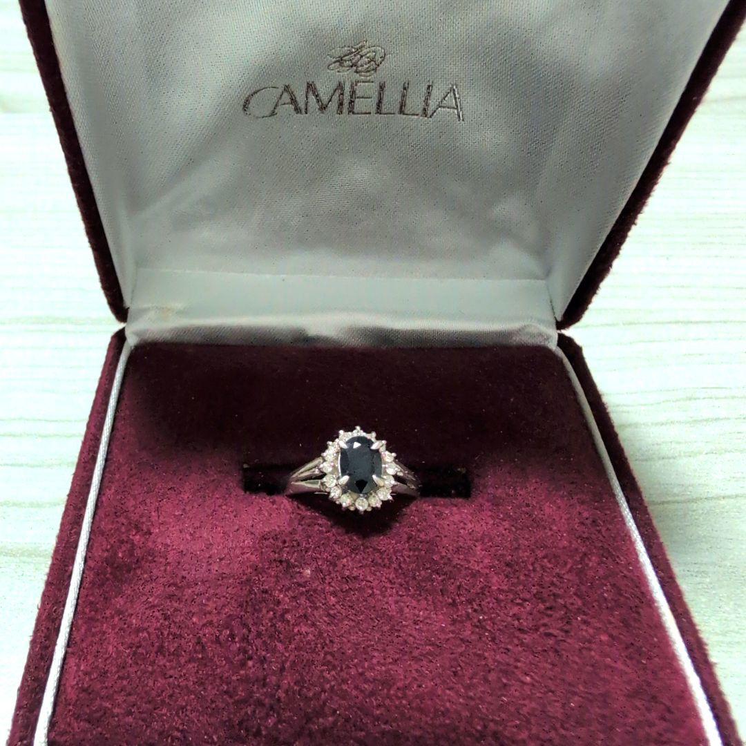 サファイア 指輪 camellia ダイヤ