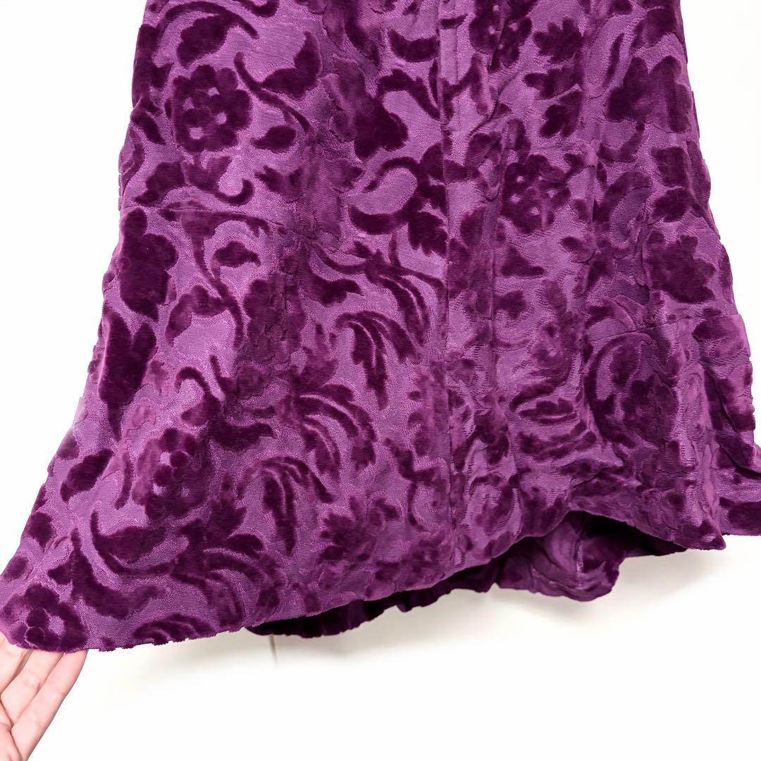 COMME des GARCONS コムデギャルソン　変形スカート　ベロア　花柄