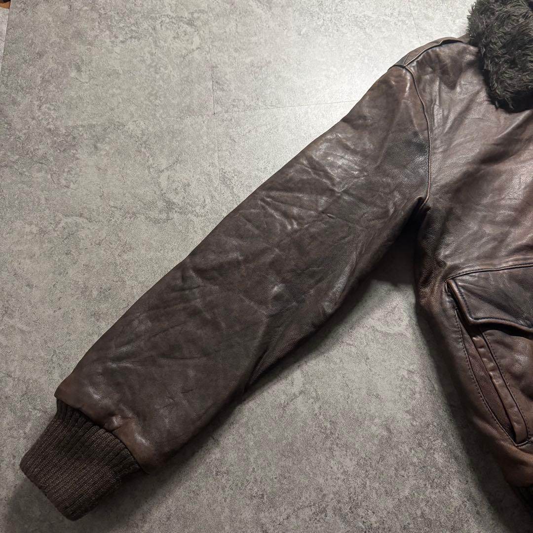 ジャケット・アウター 90s type G-1 A-2 fade leather flight jkt