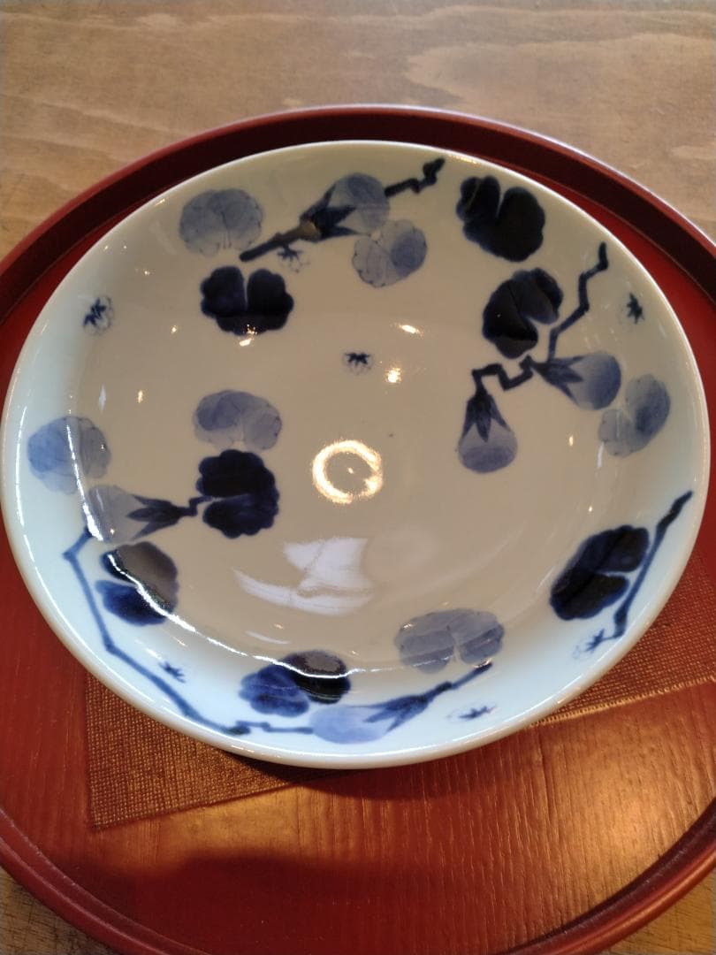 有田山口洋一工房手描き茄子絵盛鉢