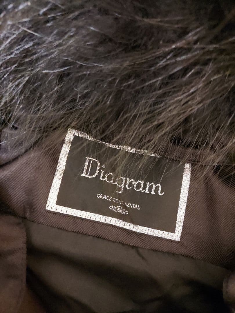 ダイアグラム グレースコンチネンタル/ブラック キルティングダウンベスト