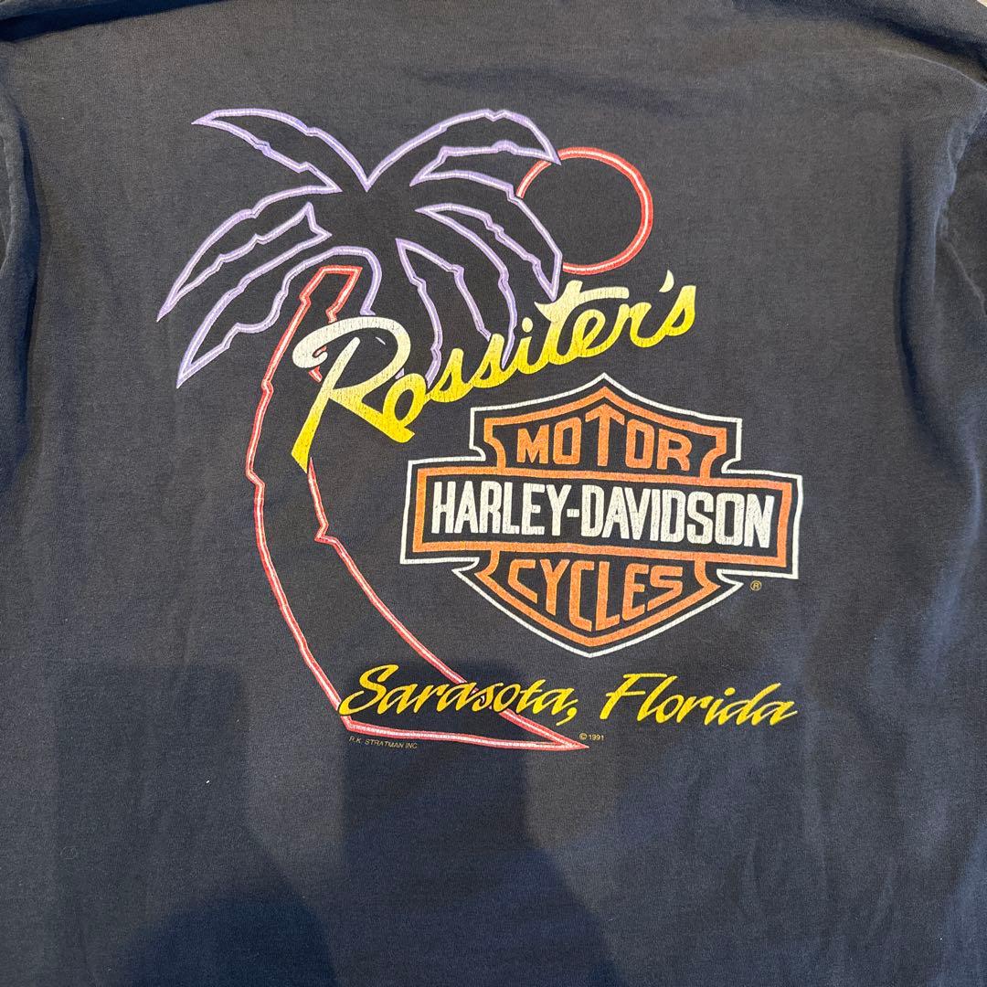 XL Harley Davidson Blue Flame ブルーフレイムロンT