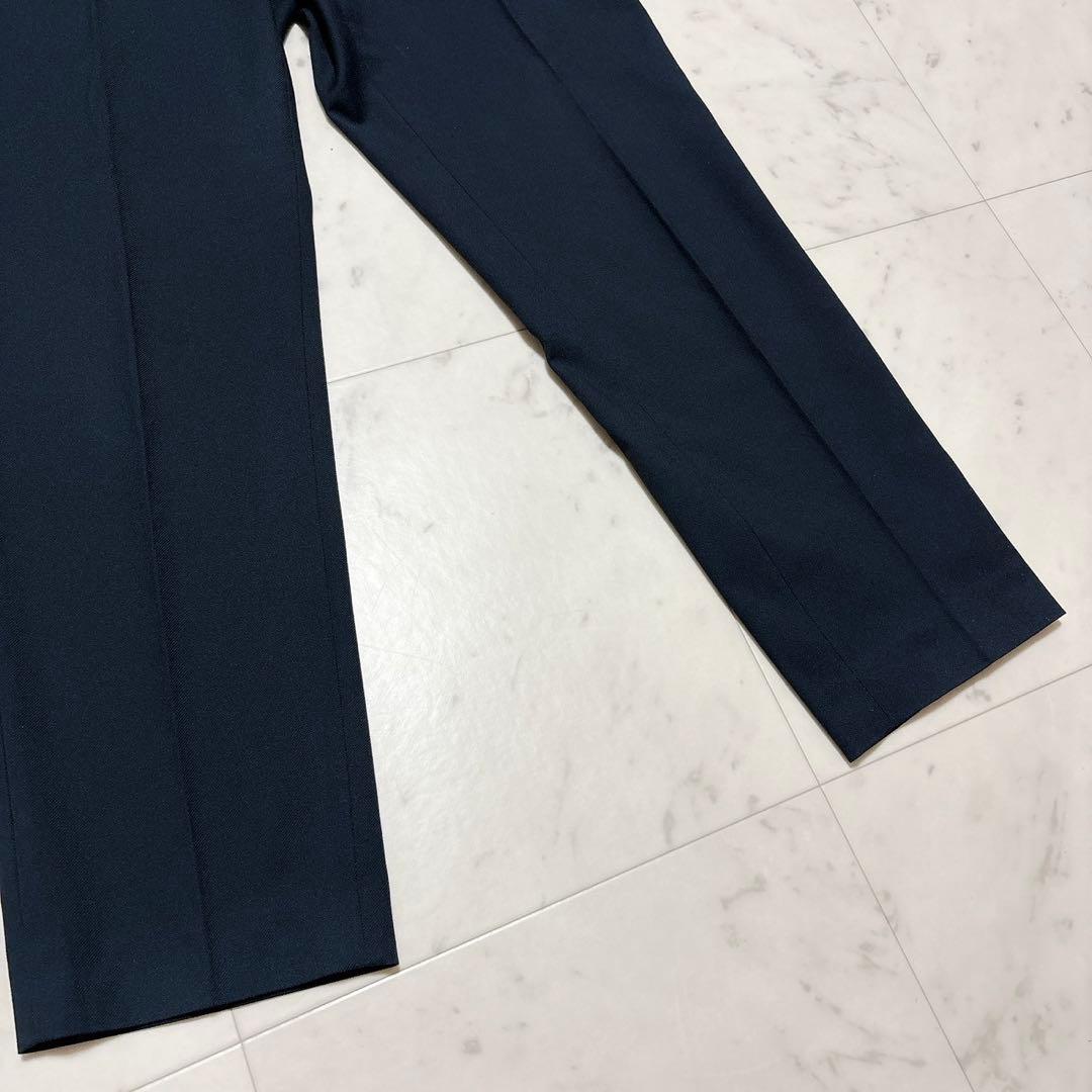 PLST パンツスーツセットアップ ノーカラージャケット ブラック Lサイズ