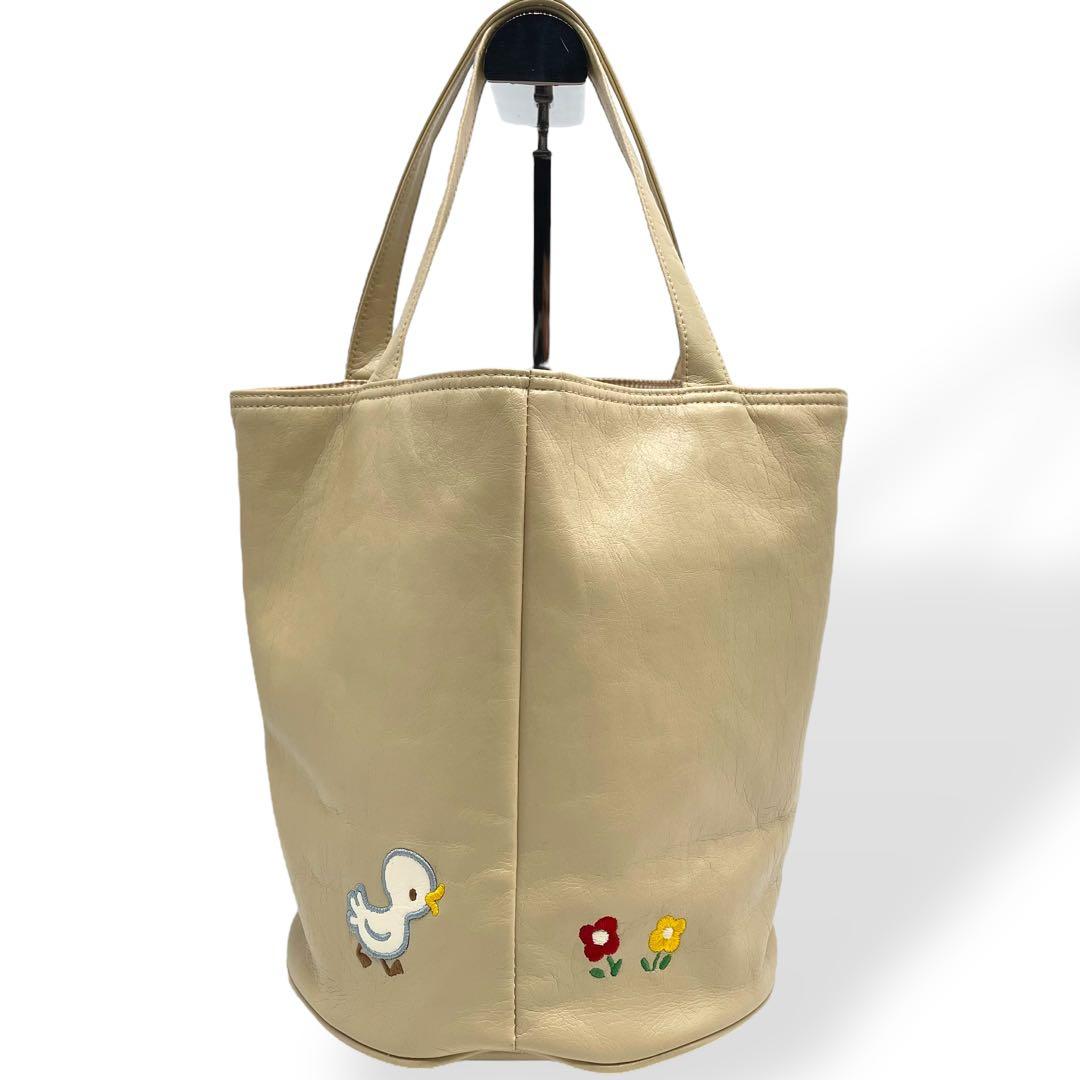 極美品　レア　familiar　ファミリア　トートバッグ　神戸元町限定　ベージュ