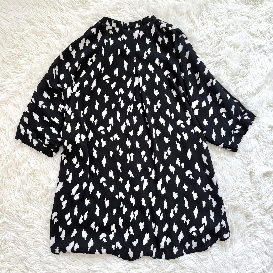 iCB Back Satin Amunzen バンドカラーブラウス UVケア