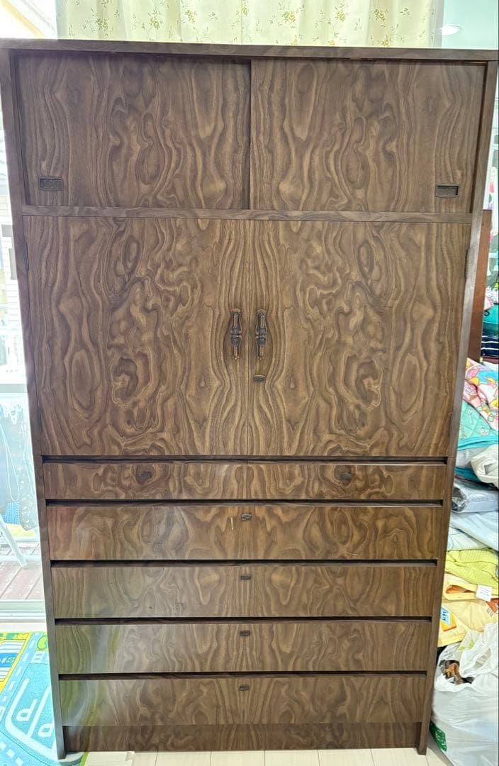 昭和レトロ　着物タンス　ウッドブラウン　埼玉県引取り限定