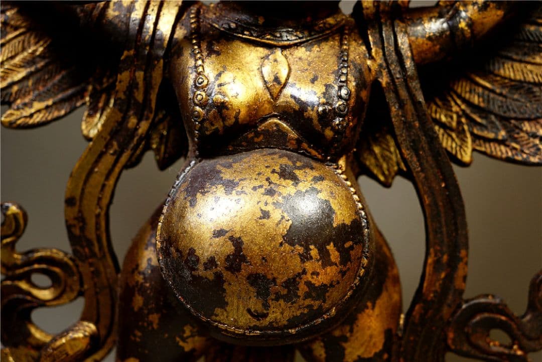 銅製翼神像 約25×9×28cm