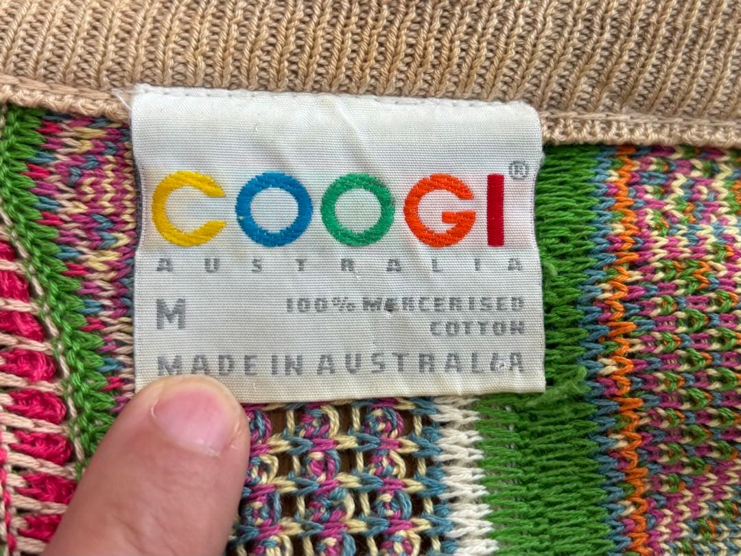 90s≪COOGI／クージー≫3Dニットカーディガン ビートたけしニット