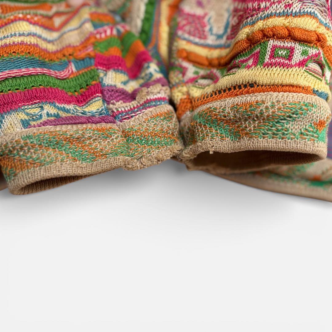 90s≪COOGI／クージー≫3Dニットカーディガン ビートたけしニット