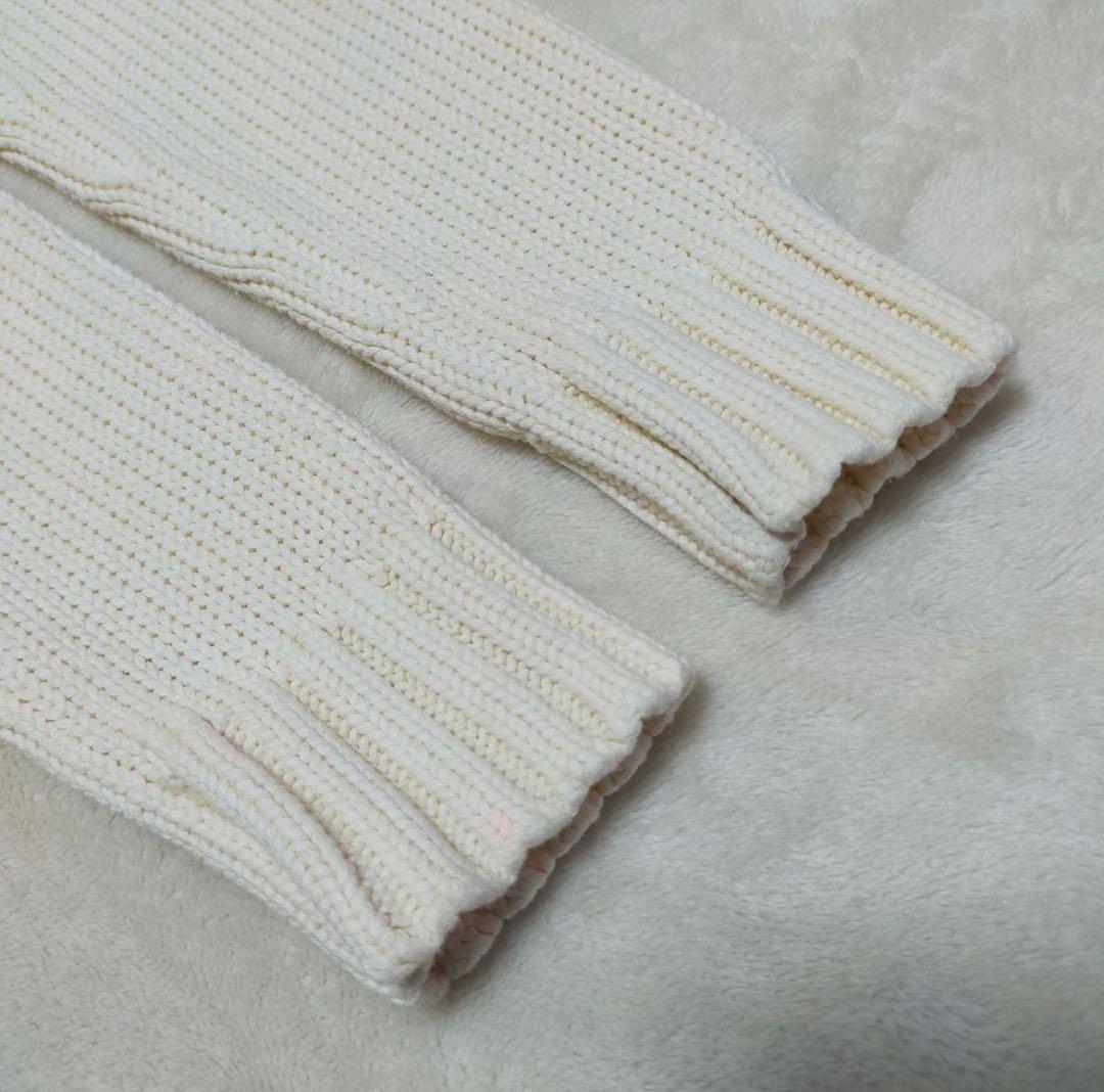 【希少オフ白】ラルフローレン 星条旗 コットンニット XS 美品