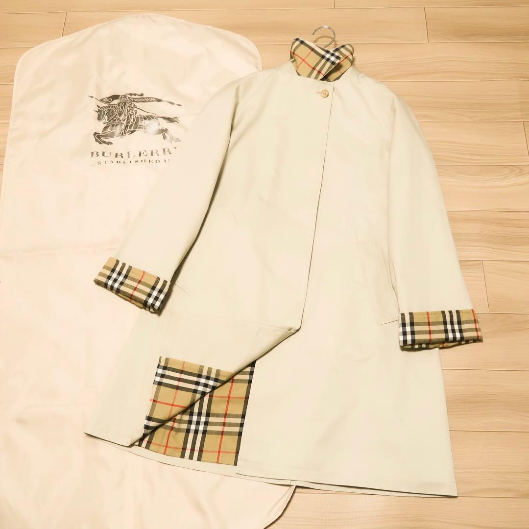 極美品 英国製 BURBERRY LONDON ステンカラーコート バーバリー