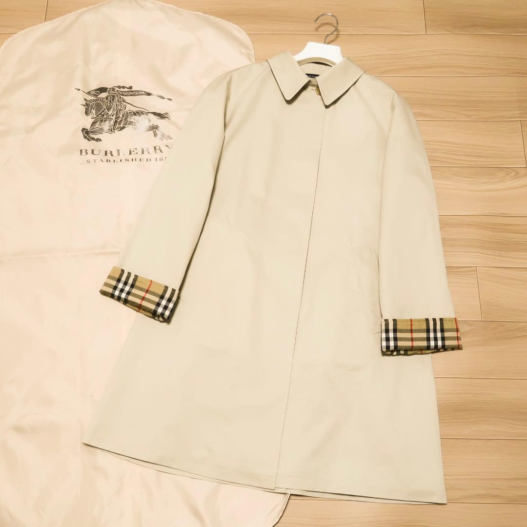 極美品 英国製 BURBERRY LONDON ステンカラーコート バーバリー