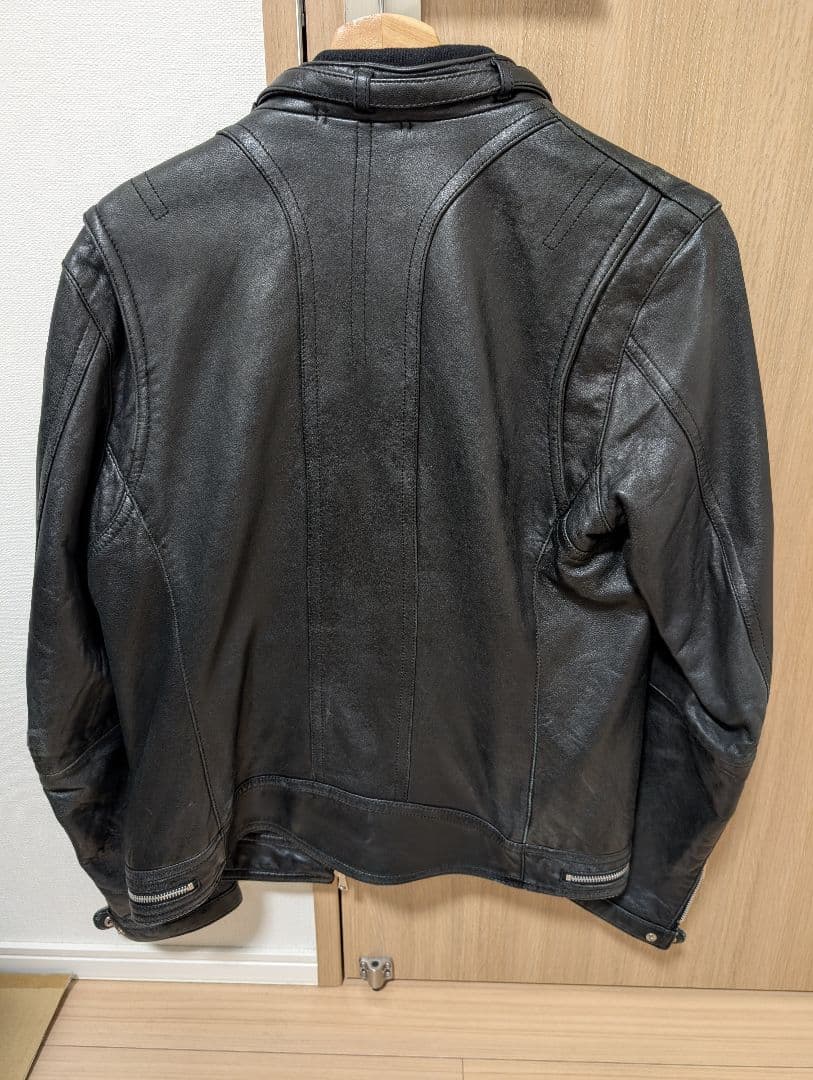 LOVELESS ブラックラムレザーシングルライダースジャケット サイズ2