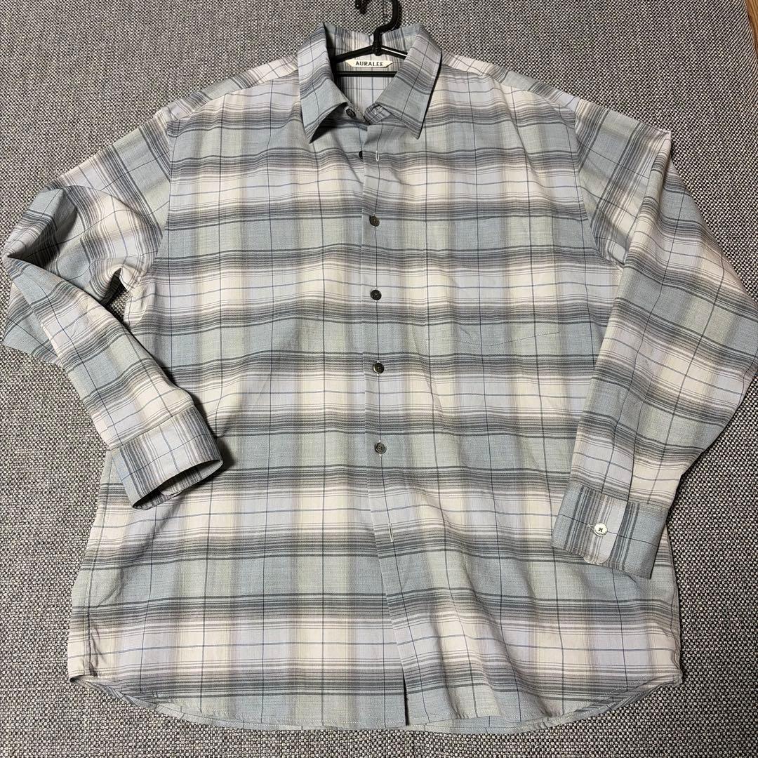 【25SS】 SUPER LIGHT WOOL CHECK SHIRT (3)