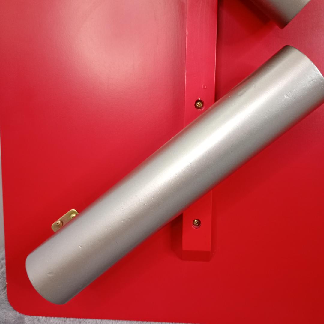 かわいい赤いテーブル　センターテーブル　折りたたみレトロ感あり　90-60-32