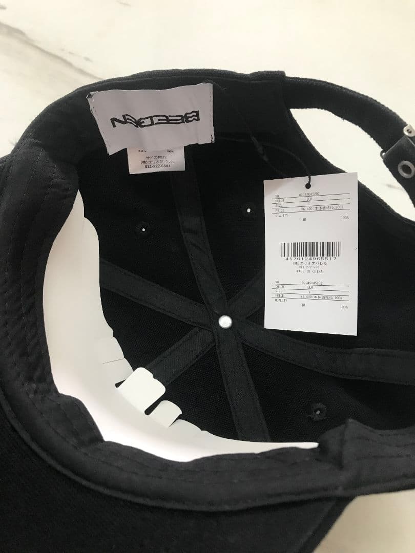 未使用 BEEDEN BD STUDS DAMAGE CAP BLACK #01