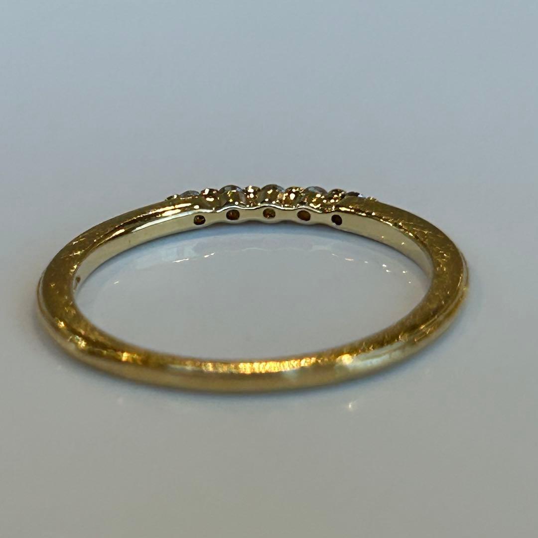 アガット　agete K18 ダイヤモンド　リング　5石　指輪　18金