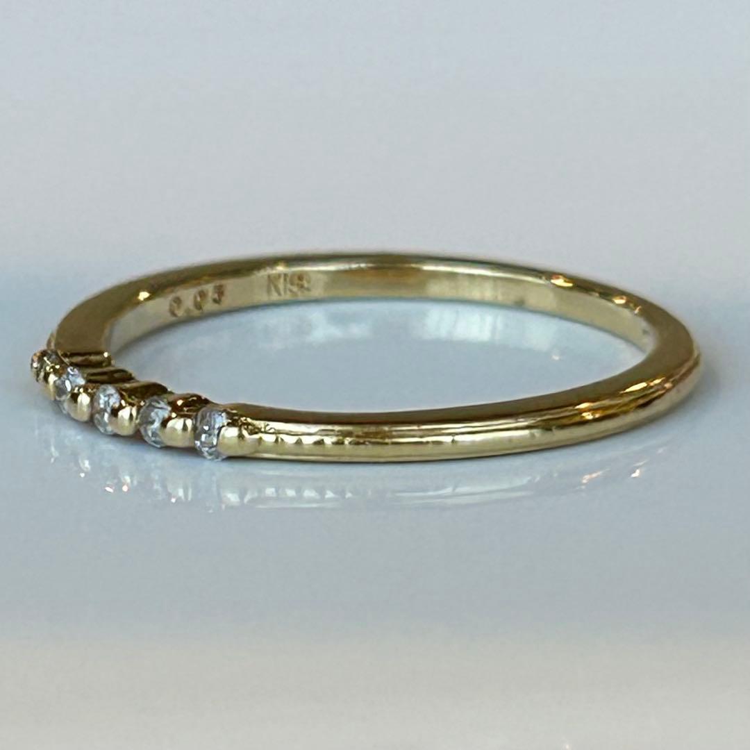 アガット　agete K18 ダイヤモンド　リング　5石　指輪　18金