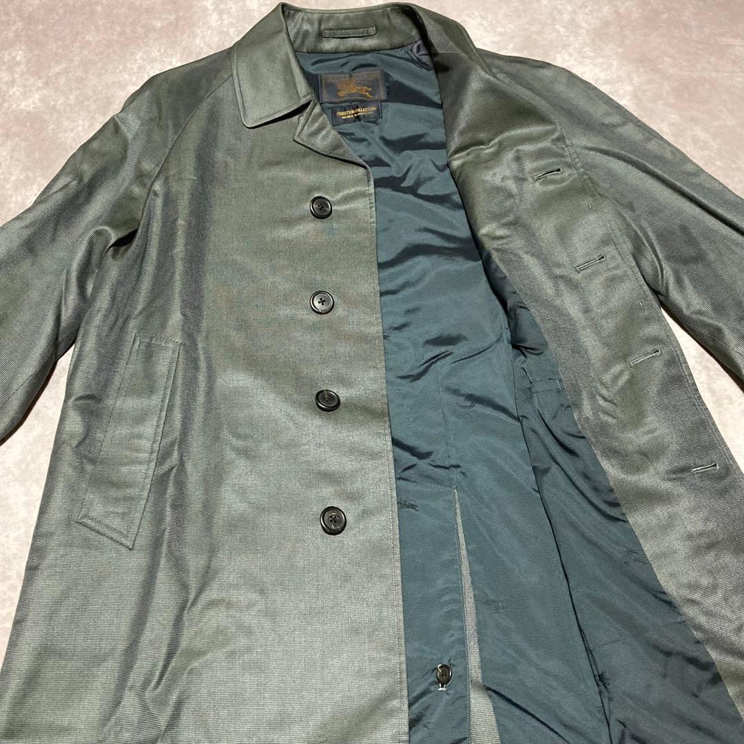 希少　バーバリーズ　ステンカラーコート　プレステージコレクション　シルク100%