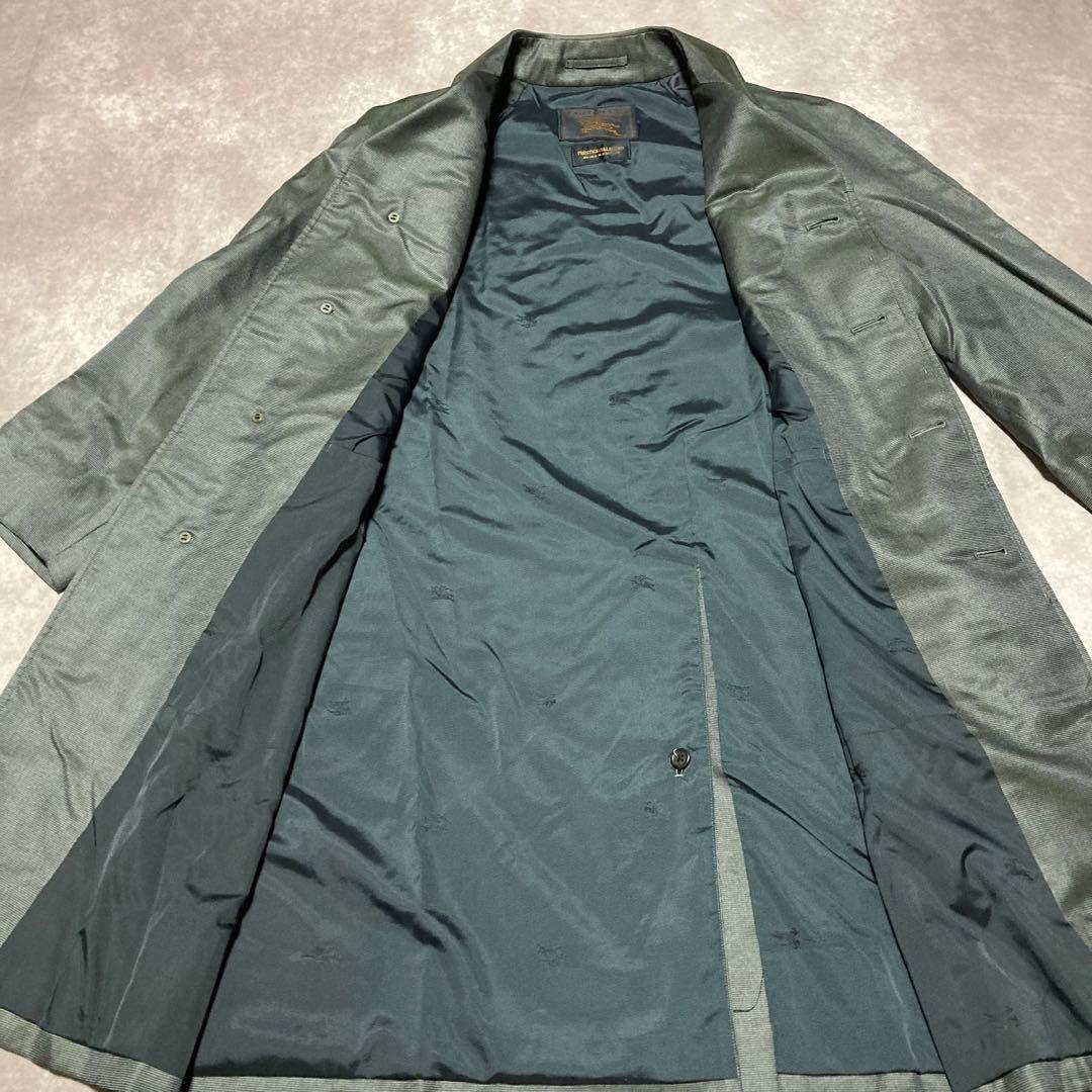 希少　バーバリーズ　ステンカラーコート　プレステージコレクション　シルク100%