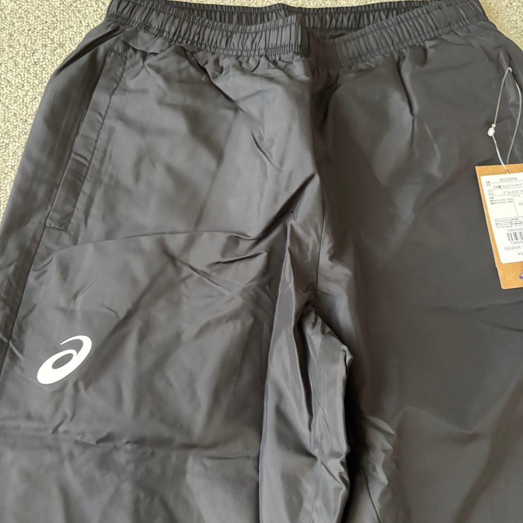廃盤品！新品ASICS ウインドブレーカー 上下セット 黒 ジャージ Lサイズ