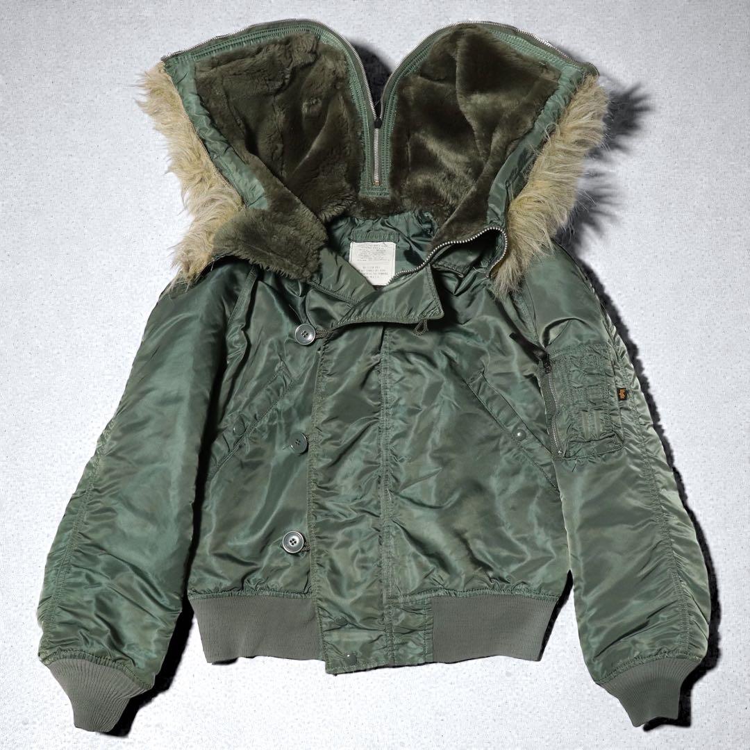 90s★USA製★ALPHA★N-2B フライトジャケット★M★短丈★Y2K