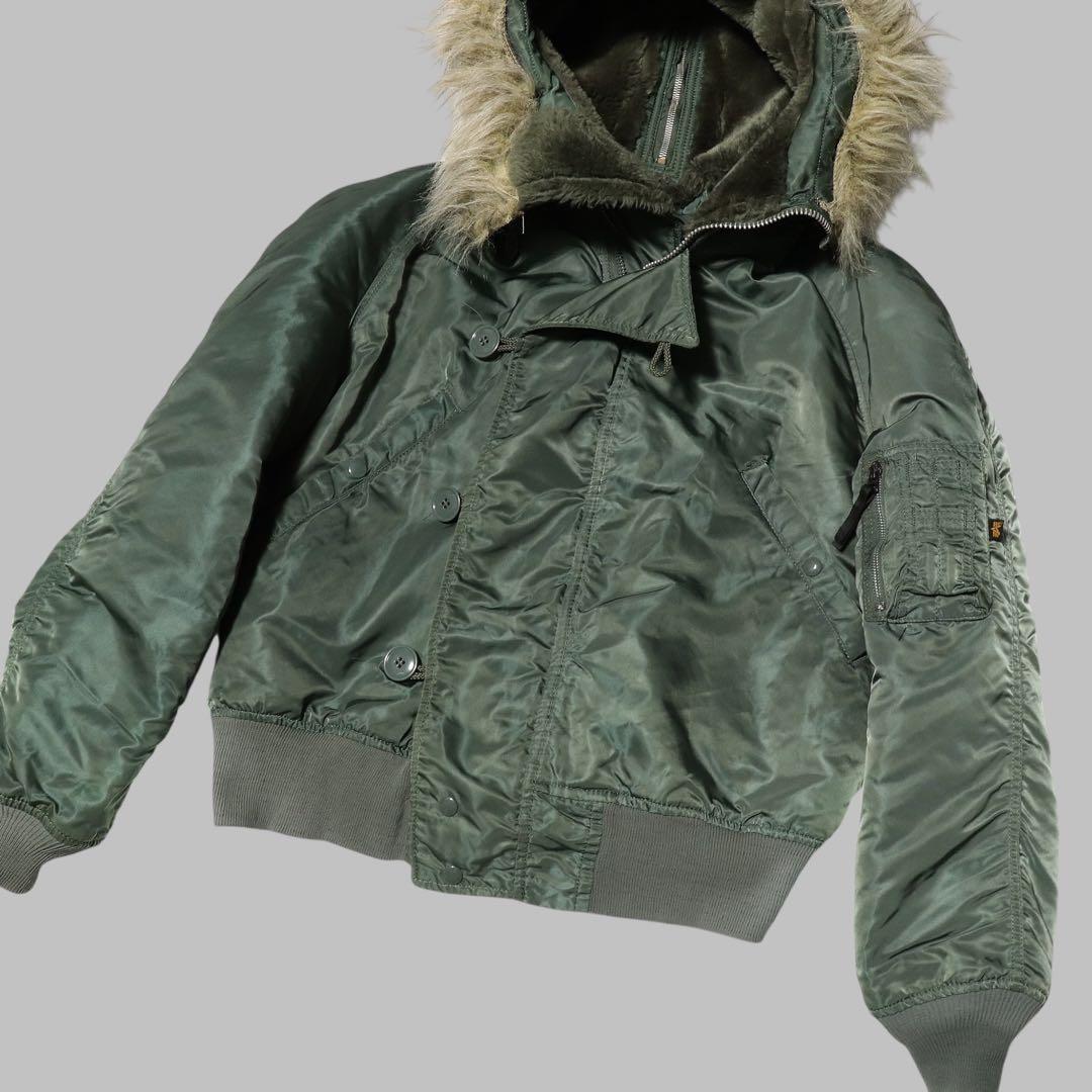 90s★USA製★ALPHA★N-2B フライトジャケット★M★短丈★Y2K