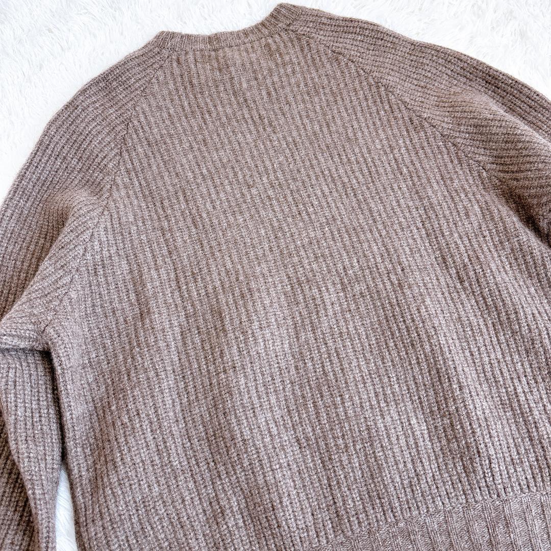 【未使用級】WALENODE ヤクウール片畦編み クルーネックセーター ニット