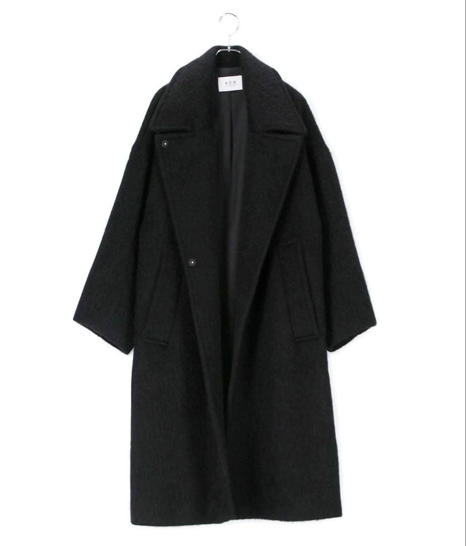 【アダムエロペ】ステンカラーシャギーコート