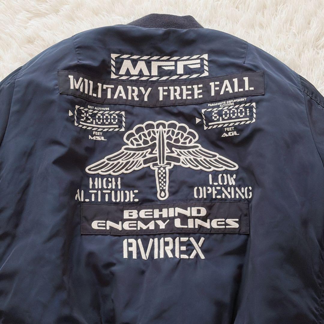 2XLサイズ AVIREX 中綿入り MA-1 フライトジャケット ワッペン