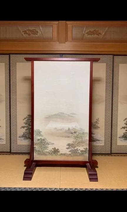 刺繍の絵/衝立 旅館 和風インテリア 家具 古民家