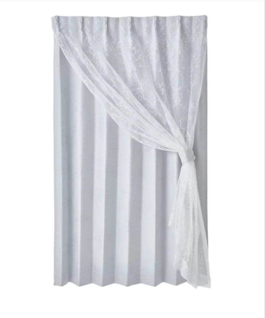 ホワイト レースカーテン