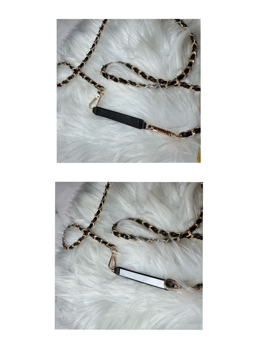 CHANEL シャネル　キャビアスキン　レザー　ポーチ　チェーン